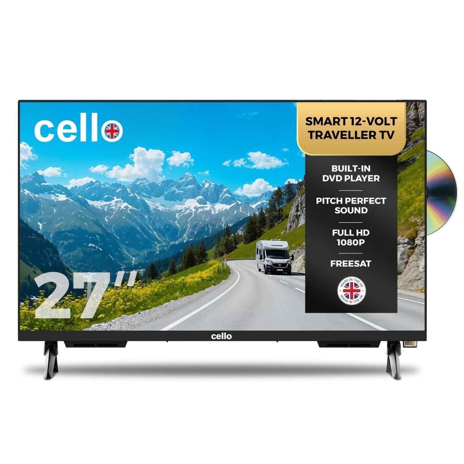 Cello 27 Inch 12 Volt Dvd Smart Frameless Tv Ultrafast Webos