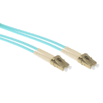 ACT 50 meter multimode 50/125 OM3 duplex armored fiber patch kabel met LC connectoren