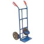 SLINGSBY Budget Sack Truck With Fixed Toe Plate and Tubular Steel Crossbars 100Kg Capacity W540 x D430 x H1140mm Blue - 382070 DD