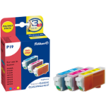 Pelikan 4103291/P19 Ink cartridge multi pack C,M,Y, 3x755 pages ISO/IEC 19752 9ml Pack=3 (replaces Canon CLI-521) for Canon Pixma IP 3600/MP 980