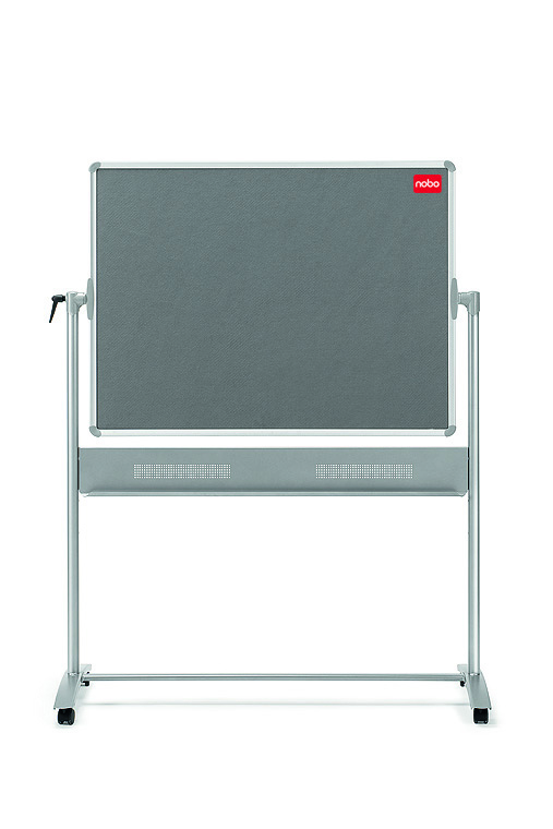 Photos - Dry Erase Board / Flipchart Nobo Mobile Combination Board Magnetic Steel Whiteboard/Grey Felt Noti 190 
