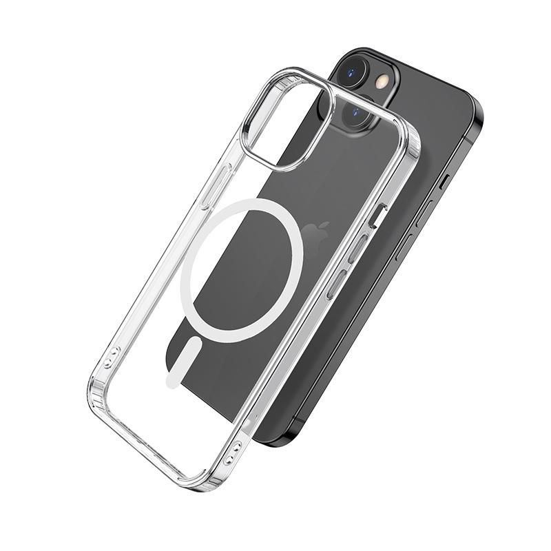 eSTUFF Magnetic Hybrid Clear Case for iPhone 13 Mini mobile phone...