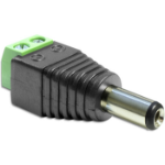 DeLOCK 65487 cable gender changer DC 2.5 x 5.5 mm 2p Black, Green