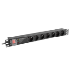 Lanberg PDU-PRO-07E-0200-BK power distribution unit (PDU) 6 AC outlet(s) 1U Black