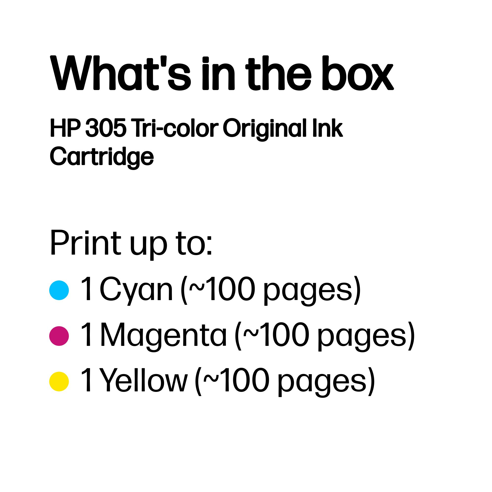 HP 3YM60AE/305 Printhead cartridge color, 100 pages for HP DeskJet 2710/e/Envy 6020/Envy 6020 e