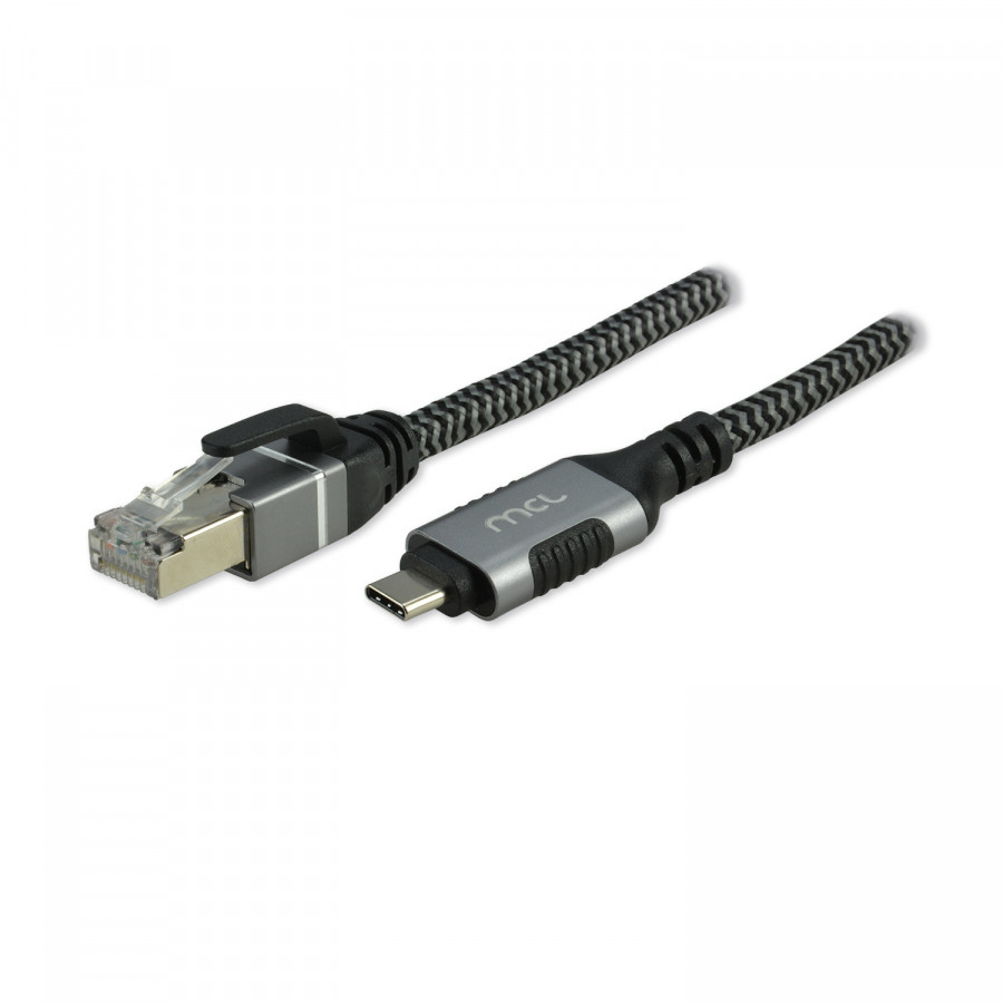 MCL MC1D99AZZ03CRJ452 cable gender changer USB C RJ-45 Black. Grey