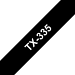 Brother TX-335 DirectLabel white on black 12mm x 15m for Brother P-Touch TX 6-24mm