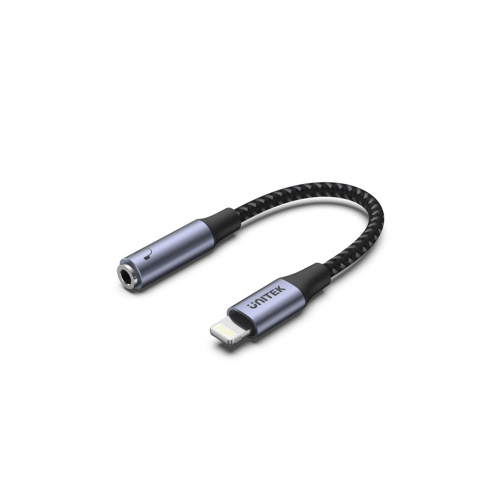 UNITEK M1208A lightning cable 0.13 m Black, Grey
