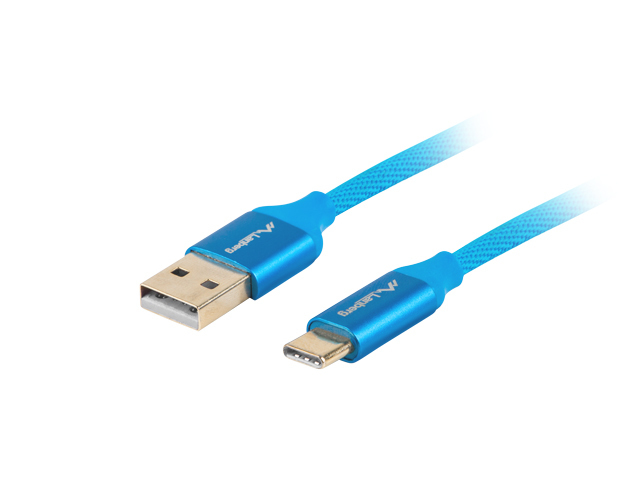Lanberg CA-USBO-22CU-0010-BL USB cable USB 2.0 1 m USB C USB A Blue