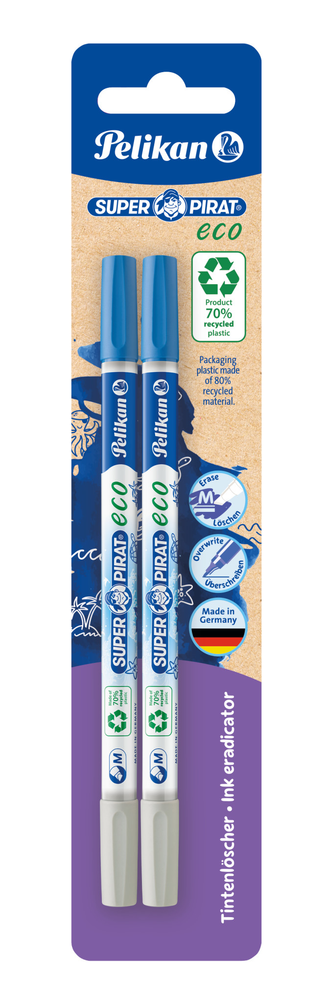 Image of Pelikan 822251 eraser Plastic Multicolour 2 pc(s)