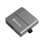 VERBATIM USB 3.2 Gen 1 All- in-1 Card Reader  SD, SDHC, SDXC, microSD, microSDHC, microSDXC, CF-1, Memory Stick, MS-Pro Duo, xD, and M2.