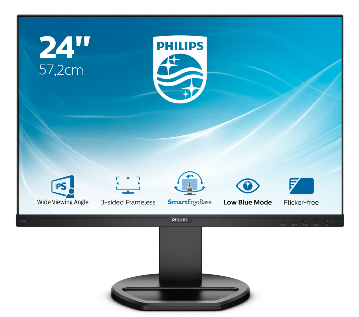 Philips 230B8QJEB/00 computer monitor 57.1 cm (22.5") 1920 x 1200 pixels WUXGA LED Black