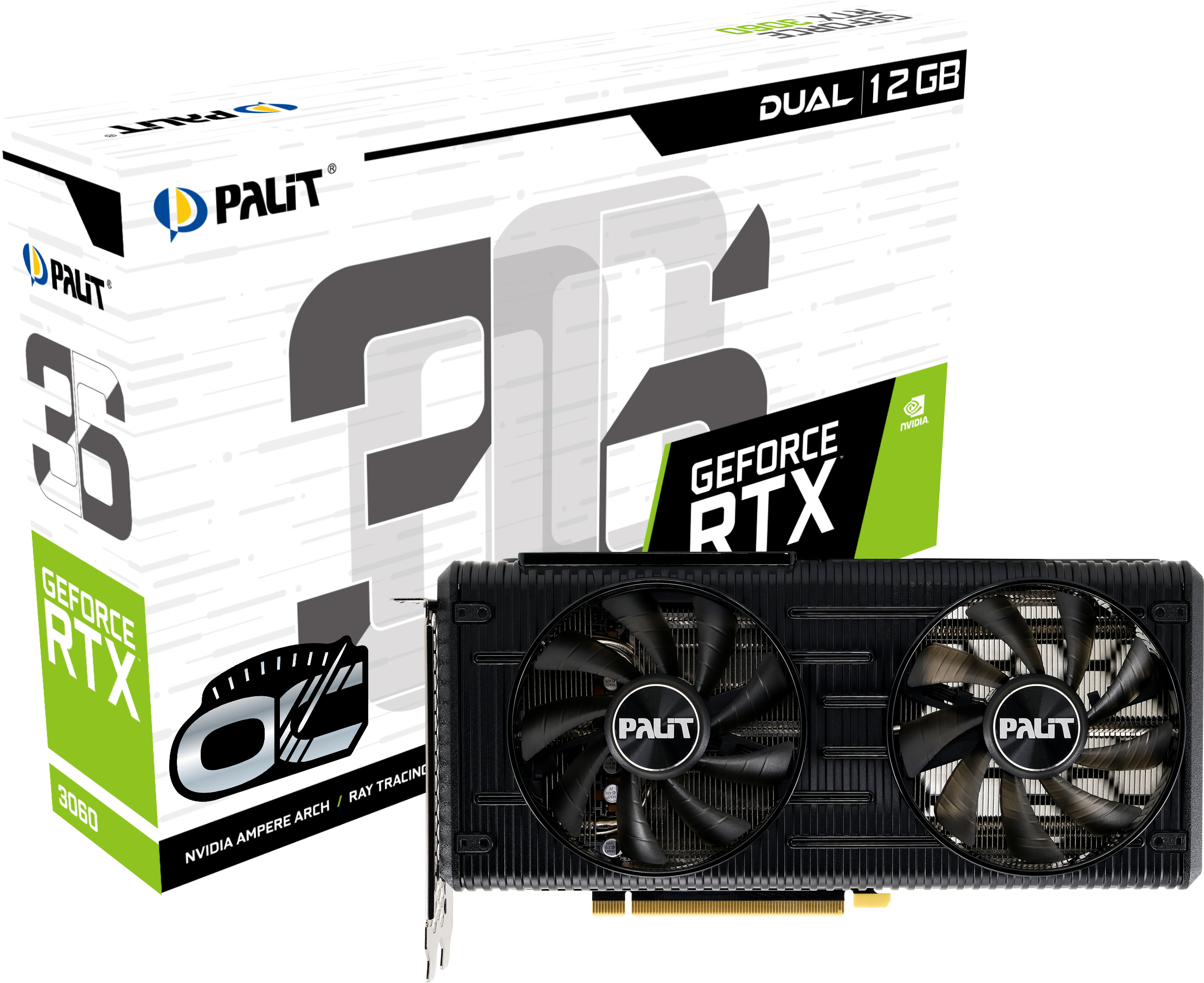 Image of Palit NE63060T19K9-190AD graphics card NVIDIA GeForce RTX 3060 12...