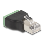 DeLOCK 66603 cable gender changer RJ45 4 pin terminal block Black, Green
