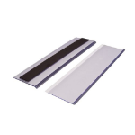 Beaverswood Magnetic Ticket Holder (Clear) With Card Insert (White) For Shelving and Racking H54mmxW200mm (Pack 50) - TS520M