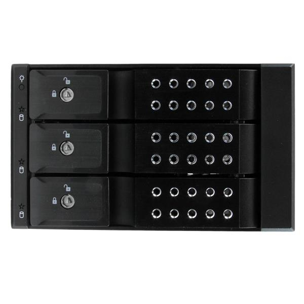 StarTech.com 3 Bay Aluminum Trayless Hot Swap Mobile Rack Backplane for 3.5in SAS II/SATA III - 6 Gbps HDD