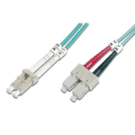 FDL 10 Mtr OM3 50/125 LC-SC DLX 2.8mm FIBRE OPTIC CABLE - AQUA