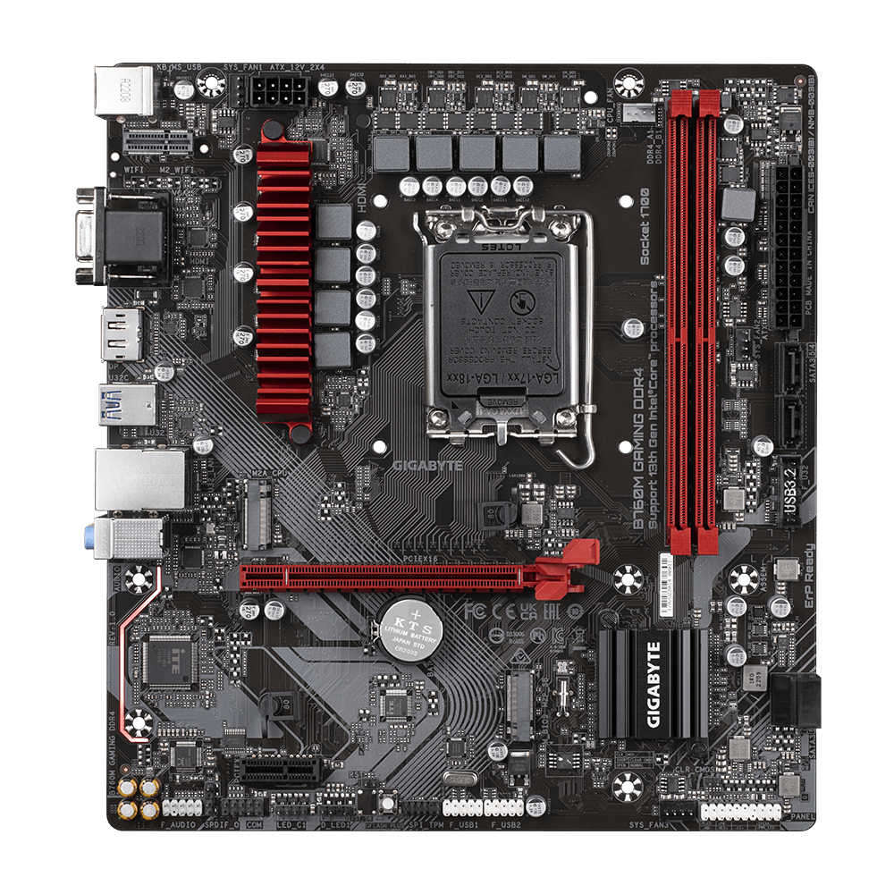 Image of Gigabyte B760M GAMING DDR4 motherboard Intel B760 Express LGA 1700...