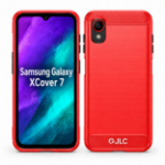 JLC Samsung Galaxy Xcover 7 Brushed Silicone Case Red