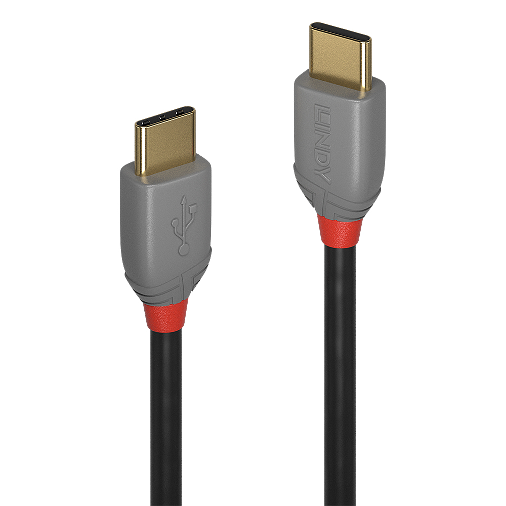 Image of Lindy 3m USB 2.0 Type C Cable, Anthra Line