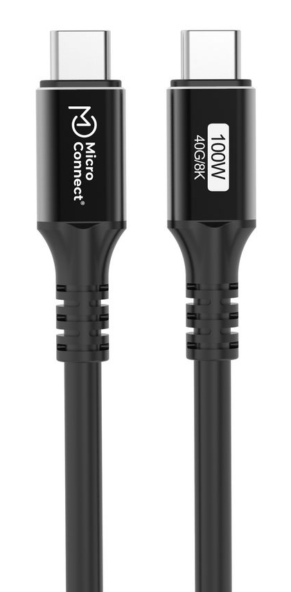 Microconnect USB4CC015 USB cable USB4 Gen 3x2 0.15 m USB C Black