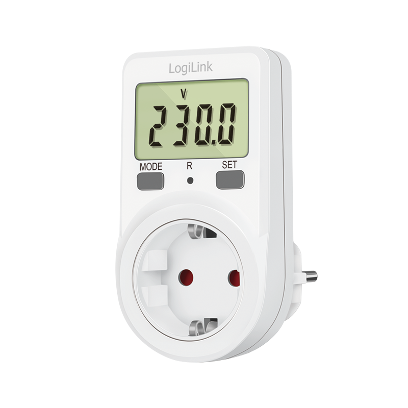 Image of LogiLink Energy Cost Meter, 1.5" LCD display, single tariff