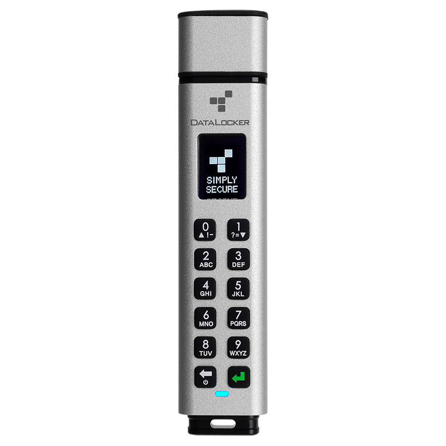 DataLocker Sentry K350 16 GB Encrypted USB Drive, FIPS 140-2 L3, AES 256-bit, MIL-STD-810G, Display with Keypad, USB A Connector compatible with 3.2 Gen 1 & USB 2.0