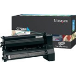 Lexmark C7720CX Toner cartridge cyan return program, 15K pages/5% for Lexmark C 772