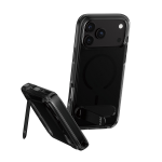 PanzerGlass CARE™ by ® Kickstand Case Smokey w. Black MagSafe iPhone 2026 Pro Max | 17 Pro Max mobiele telefoon behuizingen Hoes Transparant