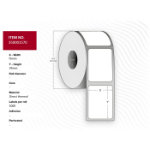 CAPTURE Label 76x95 - Core 25. White.