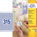 Avery L6019REV-25 self-adhesive label Circle Removable White 7875 pc(s)