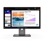 Lenovo ThinkVision P24Q-40 computer monitor 60.5 cm (23.8") 2560 x 1440 pixels Quad HD LCD Black