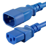 FDL 2M IEC MAINS EXT. CABLE - IEC C13 SKT. TO C14 PLUG - BLUE