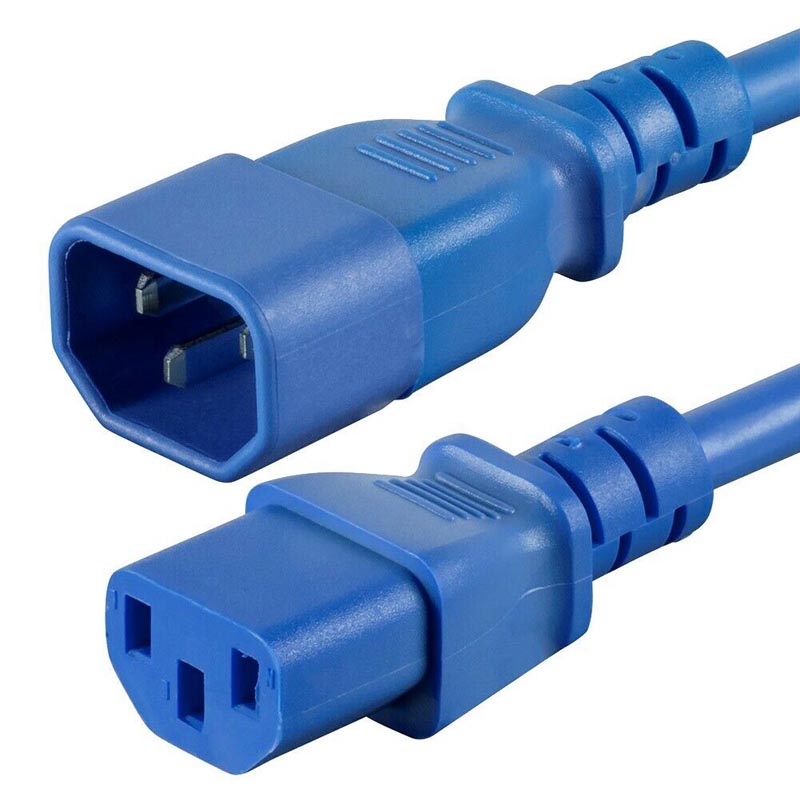 Image of FDL 2M IEC MAINS EXT. CABLE - IEC C13 SKT. TO C14 PLUG - BLUE