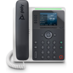 POLY Edge E220 IP Phone and PoE-enabled with Power Supply