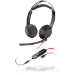 POLY Blackwire 5220 Headset Wired Head-band Calls/Music USB Type-C Black, Red