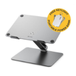 ALOGIC Elite Adjustable Laptop Riser Space Grey with Free KeyLight 2,000mAh Portable Power Bank