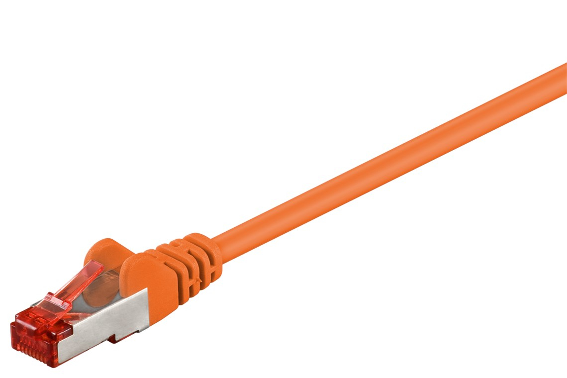 93467 GOOBAY CAT 6 Patch Cable S/FTP (PiMF) - orange - 0.5m - 0.5 m - Cat6 - S/FTP (S-STP) - RJ-45 - RJ-45 - Orange