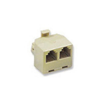 C2G RJ45 8-pin Modular T-Adapter RJ-45 Beige