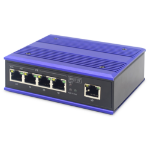 Digitus Industrial 4 Port Fast Ethernet PoE Switch, Unmanaged, 1 Uplink