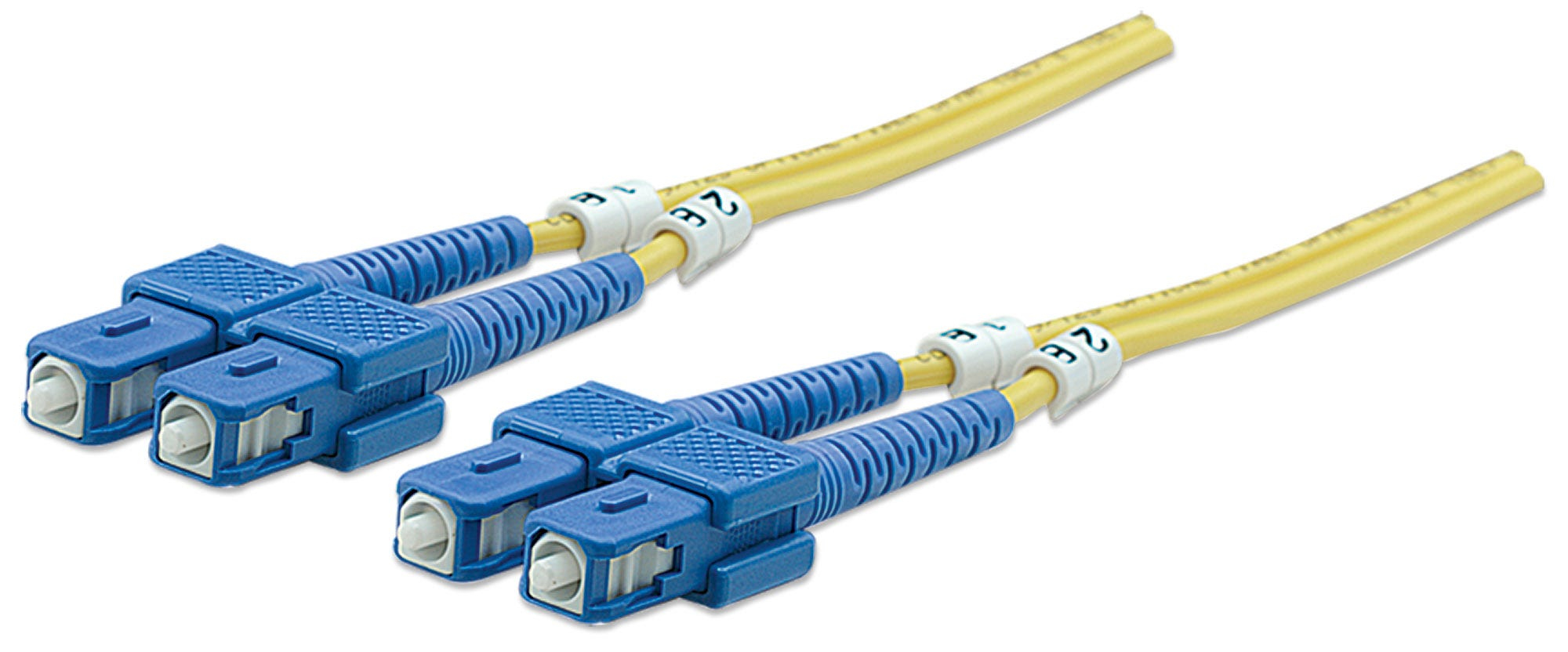 Photos - Cable (video, audio, USB) INTELLINET Fiber Optic Patch Cable, OS2, SC/SC, 2m, Yellow, Duplex, Si 470 