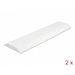 DeLOCK Cable Duct self-adhesive with cable fixing 85 x 10 mm - length 300 mm 2 pcs white