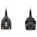 AddOn Networks ADD-N5152C13C14G6FBK Black 70.9" (1.8 m) NEMA 5-15P C13 coupler