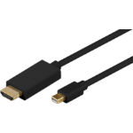 Microconnect MDPHDMI3B-4K video cable adapter 3 m Mini DisplayPort HDMI Type A (Standard) Black  Chert Nigeria