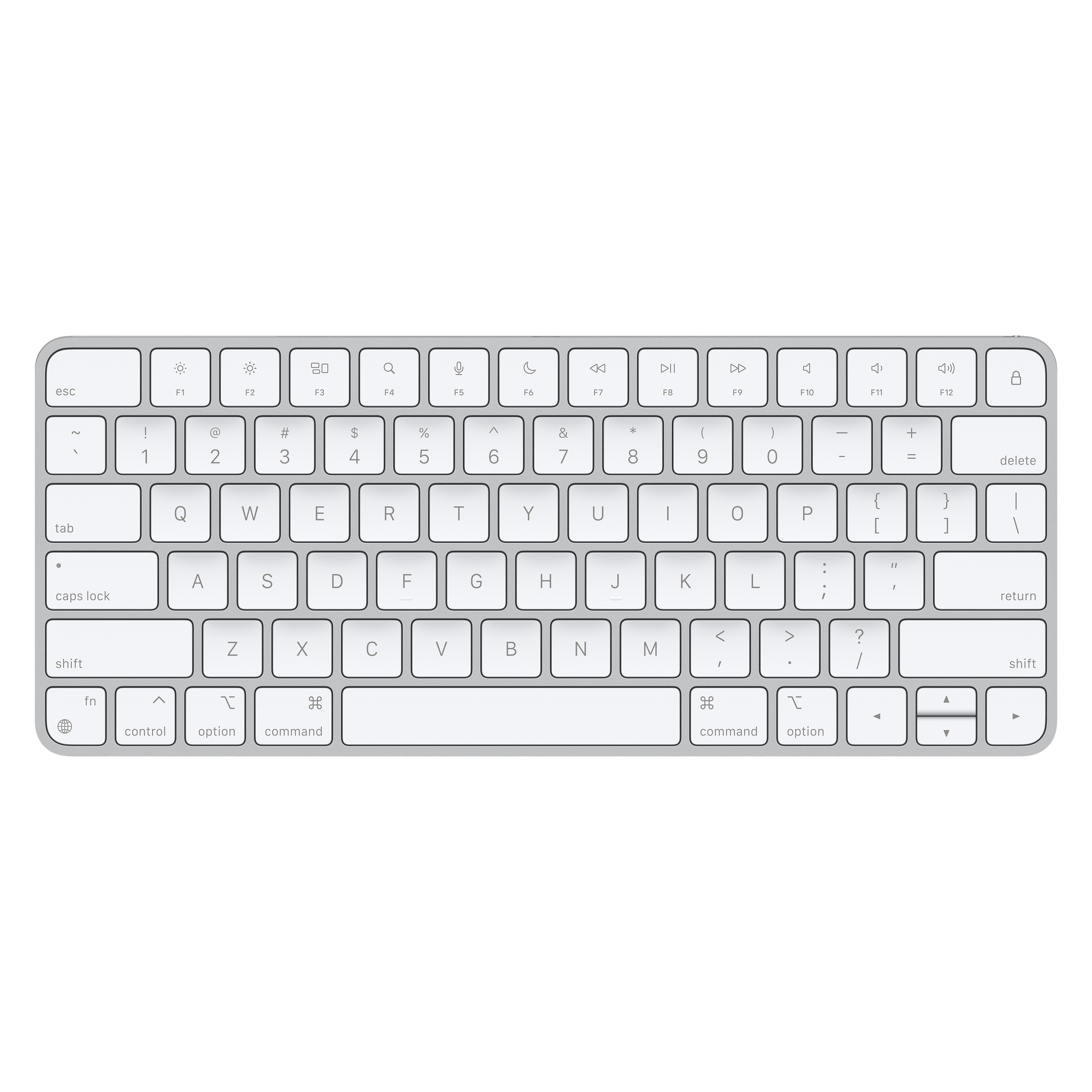 Image of Apple Magic keyboard USB + Bluetooth US English Aluminium, White