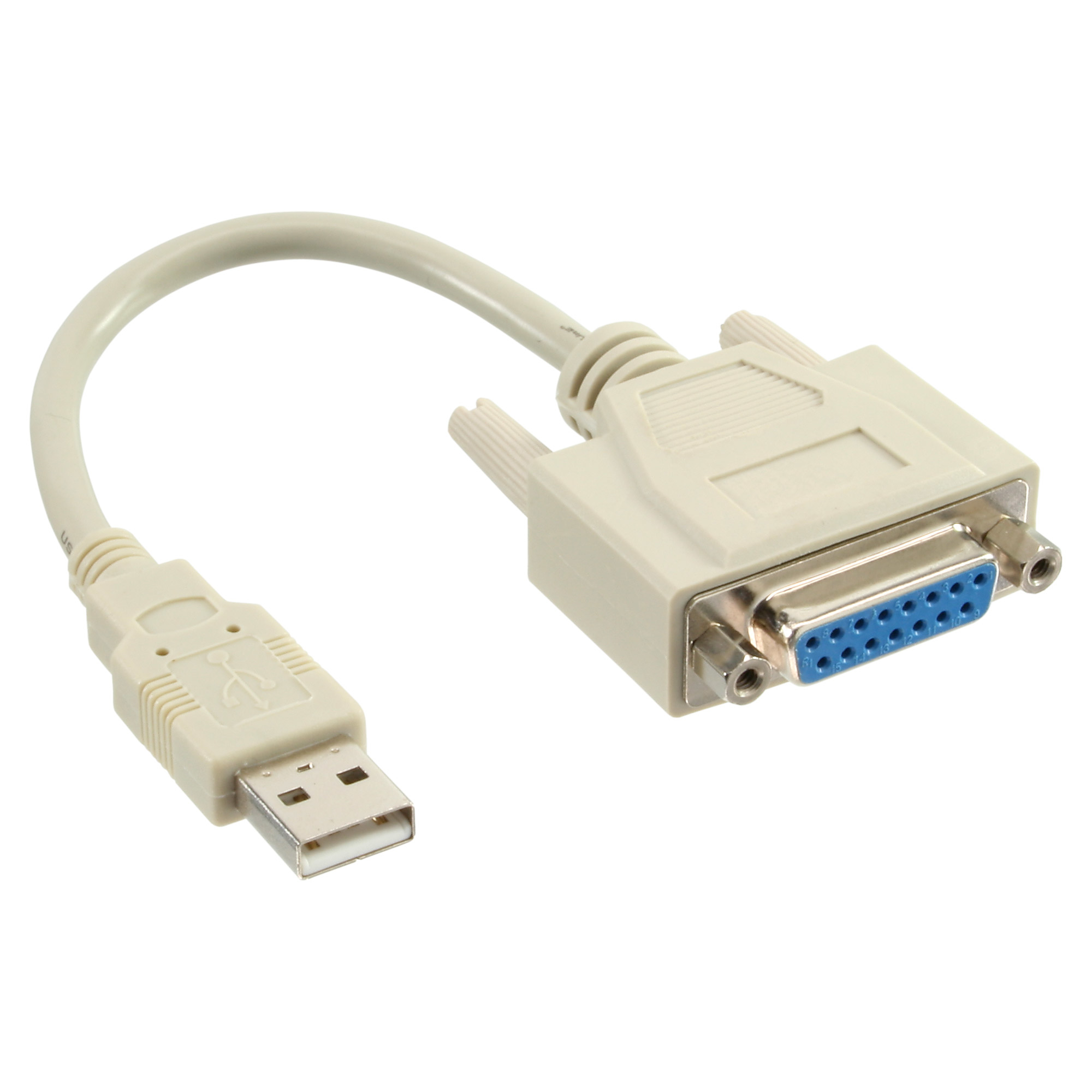 33101 INLINE INC USB Adapter Kabel - USB Stecker A auf 15pol Buchse