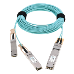 eNet Components MFA7U10-H010-ENC InfiniBand/fibre optic cable 393.7" (10 m) OSFP 2x QSFP56 AOC Aqua color