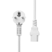 ProXtend Angled Type F (Schuko) to C13 Power Cable, White 3m