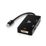 V7 V7MDP-VGADVIHDMI-1E 3.94" (0.1 m) Mini DisplayPort VGA / DVI / HDMI Black