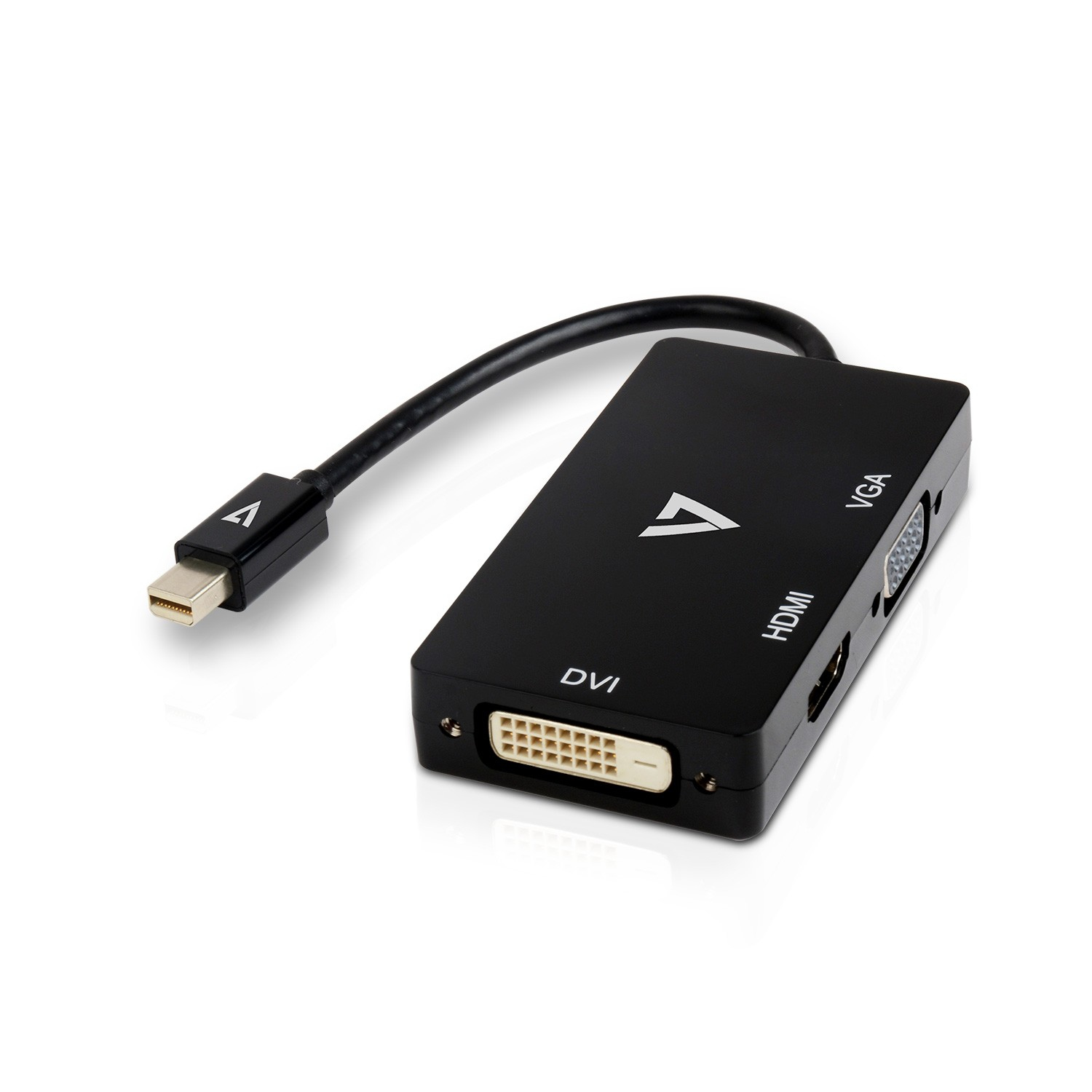 Image of V7 Mini DisplayPort Adapter (m) to VGA, HDMI or DVI (f)